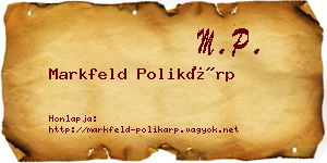 Markfeld Polikárp névjegykártya
